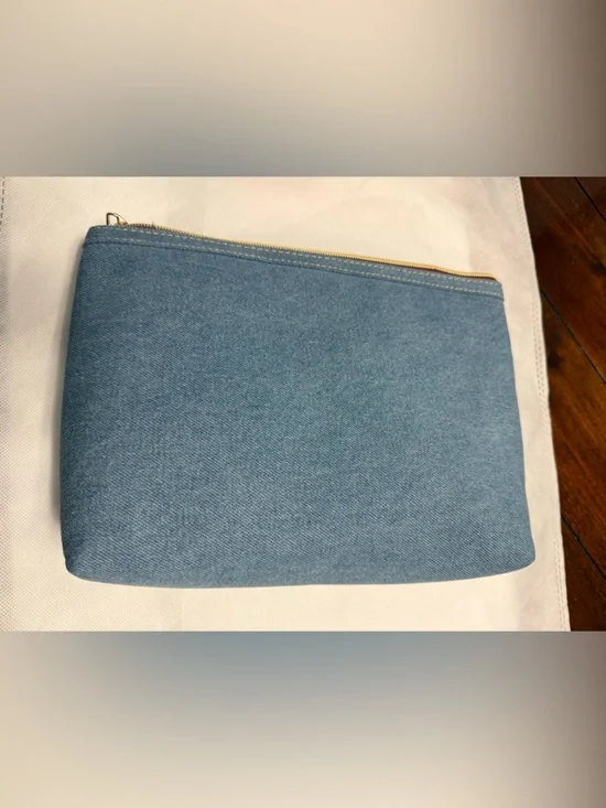 True Religion Brand Jeans Denim Pouch | Large Zip Clutch | NWT | - Picture 4 of 7